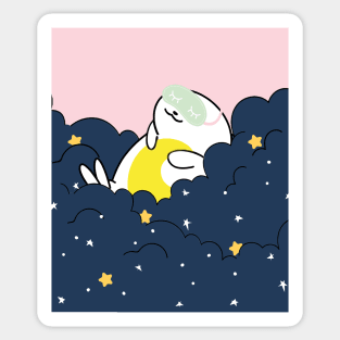 Baby seal sleep in the clouds Sticker
